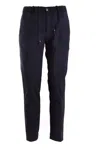 Rrd Tailored Blue Trousers With Drawstring Waist In Blue