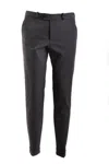 Rrd Black Wool Blend Trousers In Green