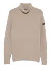 Rrd Rich Brown Knit Sweater With Ribbed Details In Pink
