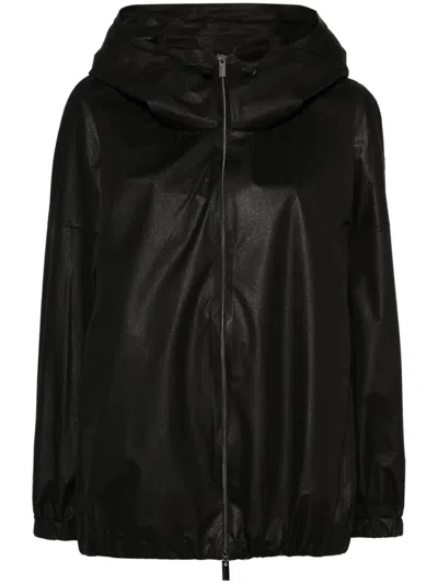Rrd Zip-up Hooded Jacket In Black  