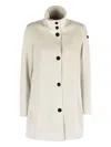 Rrd Velour Single-breasted Coat In White