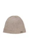 Rrd Velvet-effect Ribbed Beanie In Neutral