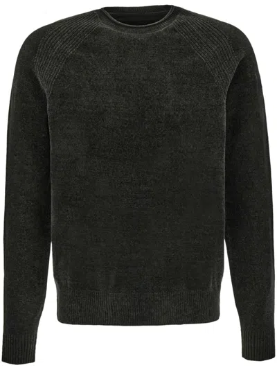 Rrd Velvet-finish Jumper In Green