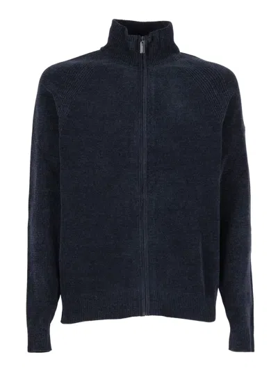 Rrd Velvet Full Zip Knit In Blue