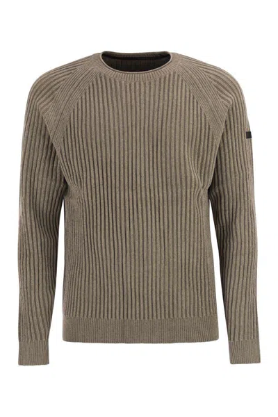 Rrd Velvet Rave Round Knit - Crew Neck Jumper In Neutral