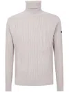 Rrd Roll-neck Ribbed Sweater In Neutral