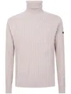 Rrd Roll-neck Ribbed Sweater In Neutral
