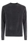 Rrd Ribbed-detail Crew-neck Sweater In Blue