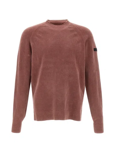 Rrd Velvet Techno Wash Chenille Sweater In Burgundy