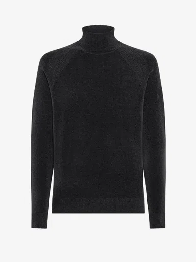 Rrd Velvet Turtleneck Knit In Black