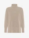 Rrd Turtleneck Side-split Sweater In Sand