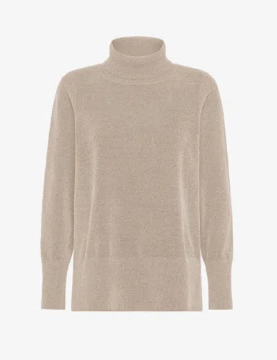 Rrd Turtleneck Side-split Sweater In Neutral