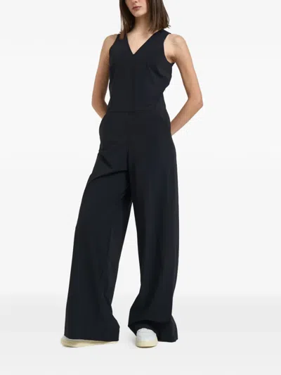 Rrd V-neck Sleeveless Jumpsuit In Black