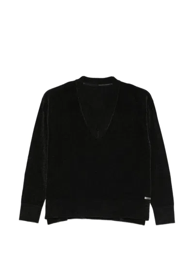 Rrd V-neck Sweater In Black