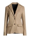 Rrd Woman Blazer Beige Size 8 Polyester, Elastane In Multi