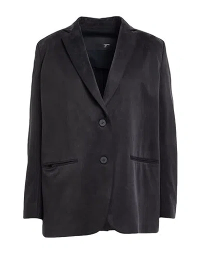 Rrd Woman Blazer Black Size 10 Cupro, Elastane
