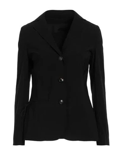 RRD RRD WOMAN BLAZER BLACK SIZE 8 POLYAMIDE, ELASTANE