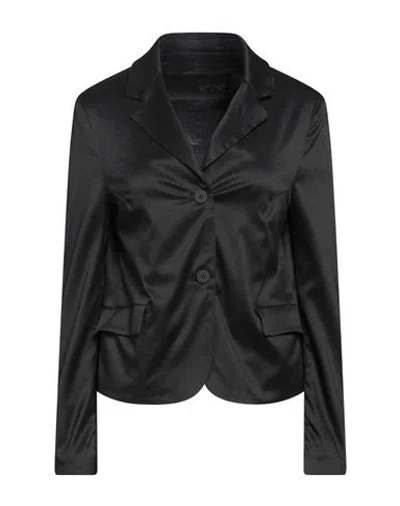 Rrd Woman Blazer Black Size 6 Polyamide, Elastane