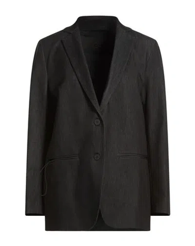 Rrd Woman Blazer Black Size 8 Polyamide, Elastane