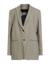 Rrd Woman Blazer Grey Size 10 Linen, Elastane, Polyethylene In Multi