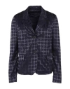 Rrd Woman Blazer Navy Size 8 Polyester, Elastane In Navy Blue