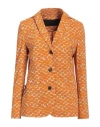 Rrd Woman Blazer Orange Size 8 Polyamide, Elastane In Orange