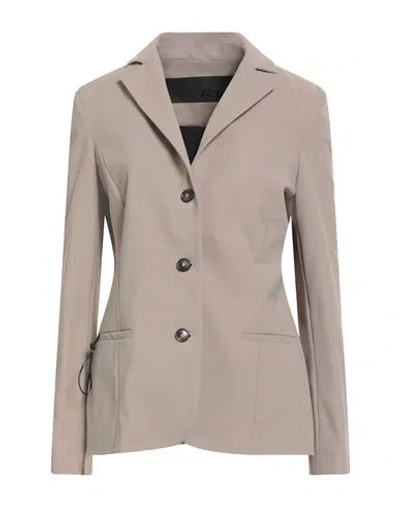 Rrd Woman Blazer Taupe Size 8 Polyamide, Elastane In Gray