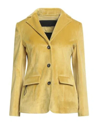 Rrd Woman Blazer Yellow Size 4 Polyamide, Elastane, Polyester