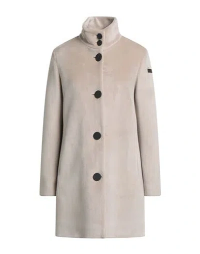 Rrd Woman Coat Beige Size 6 Polyester, Elastane