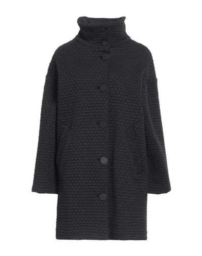 Rrd Woman Coat Black Size 6 Polyamide, Elastane, Polyester