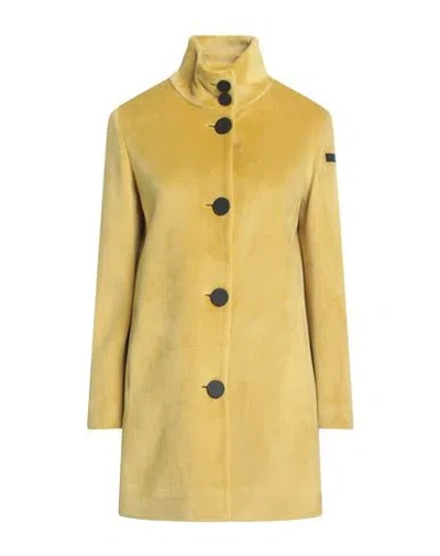 Rrd Woman Coat Yellow Size 2 Polyester, Elastane