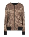 Rrd Woman Jacket Khaki Size 8 Polyester, Elastane In Beige