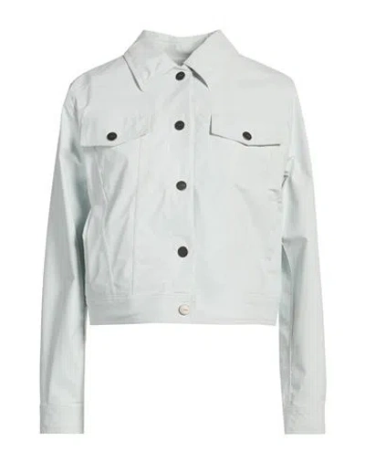 Rrd Woman Jacket Light Grey Size 10 Polyamide, Cotton, Elastane In White