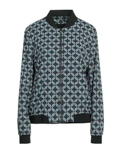Rrd Woman Jacket Navy Size 12 Polyimide, Elastane In Navy Blue