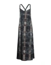 Rrd Woman Maxi Dress Lead Size 6 Polyamide, Elastane In Grey