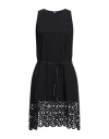 Rrd Woman Midi Dress Black Size 8 Polyamide, Elastane
