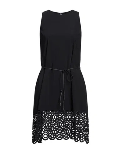 Rrd Woman Midi Dress Black Size 8 Polyamide, Elastane In Black