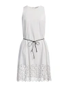 Rrd Woman Midi Dress Light Grey Size 8 Polyamide, Elastane In Grey