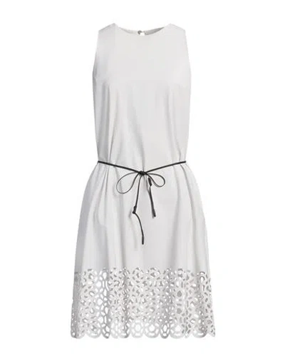 RRD RRD WOMAN MIDI DRESS GREY SIZE 8 POLYAMIDE, ELASTANE