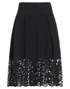 Rrd Woman Midi Skirt Black Size 6 Polyamide, Elastane In Black