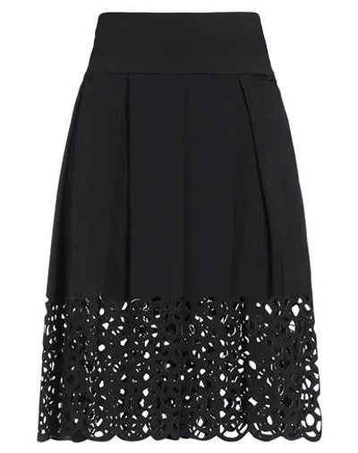 Rrd Woman Midi Skirt Black Size 6 Polyamide, Elastane