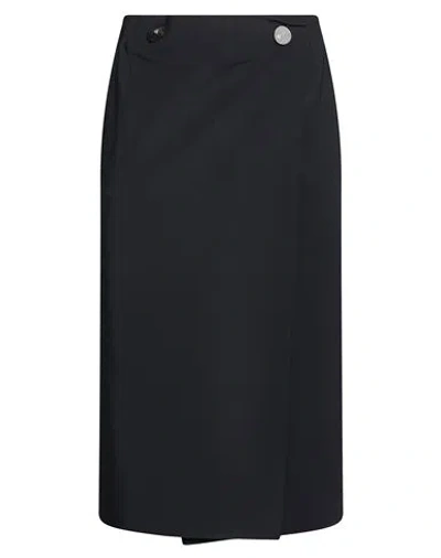 Rrd Woman Midi Skirt Black Size 2 Polyamide, Elastane