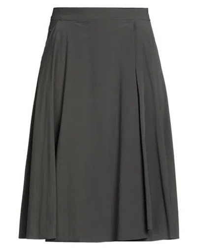 Rrd Woman Midi Skirt Dark Green Size 10 Polyamide, Elastane