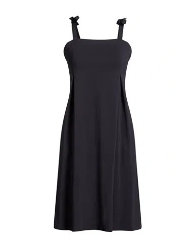 Rrd Woman Mini Dress Black Size 6 Polyamide, Elastane In Multi