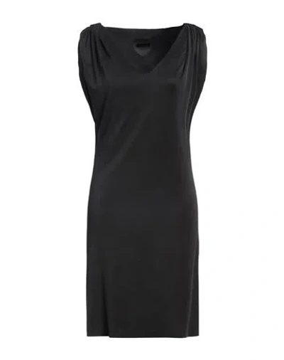 Rrd Woman Mini Dress Charcoal Size 4 Cupro, Elastane In Animal Print