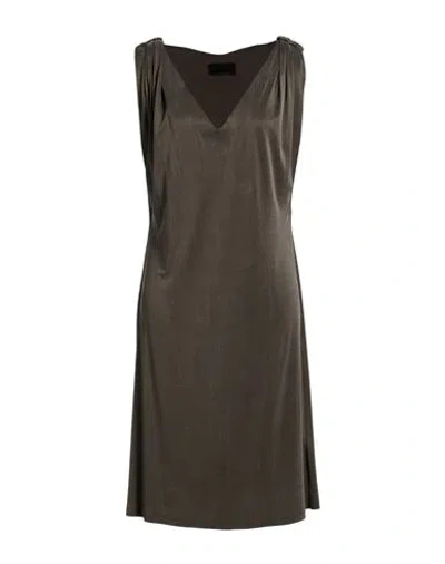 Rrd Woman Mini Dress Dark Green Size 12 Cupro, Elastane