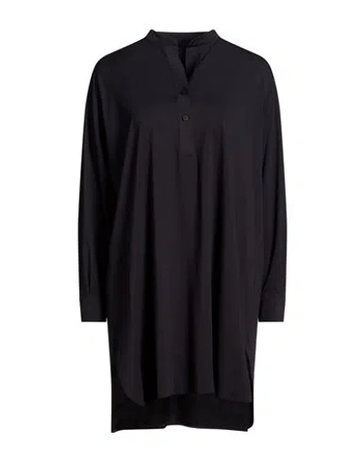 Rrd Woman Mini Dress Midnight Blue Size 8 Polyamide, Elastane In Black