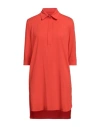 Rrd Woman Mini Dress Orange Size 10 Polyamide, Elastane In Orange