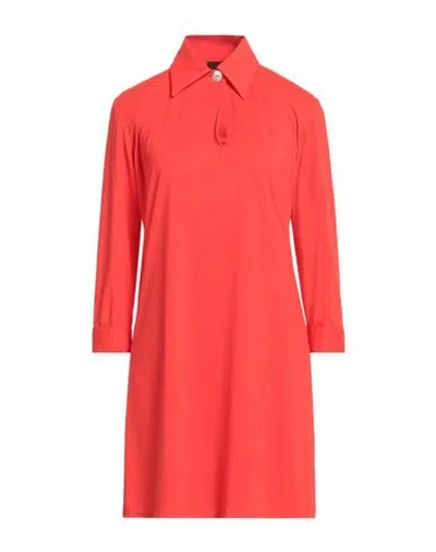 Rrd Woman Mini Dress Red Size 6 Polyamide, Elastane