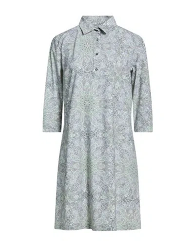 Rrd Woman Mini Dress Sage Green Size 10 Polyamide, Elastane In Gray